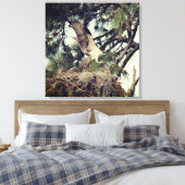 Osprey Landing Stretched Canvas Print Leinwanddruck (Insitu (Schlafzimmer))