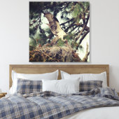 Osprey Landing Stretched Canvas Print Leinwanddruck (Insitu (Schlafzimmer))