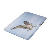 Osprey Landung im Nest Badematte (Schrägansicht)