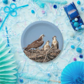 Osprey Mama mit ihren Kindern Pappteller (Party)