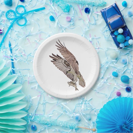 Osprey mit einem Fisch Pappteller (Party)