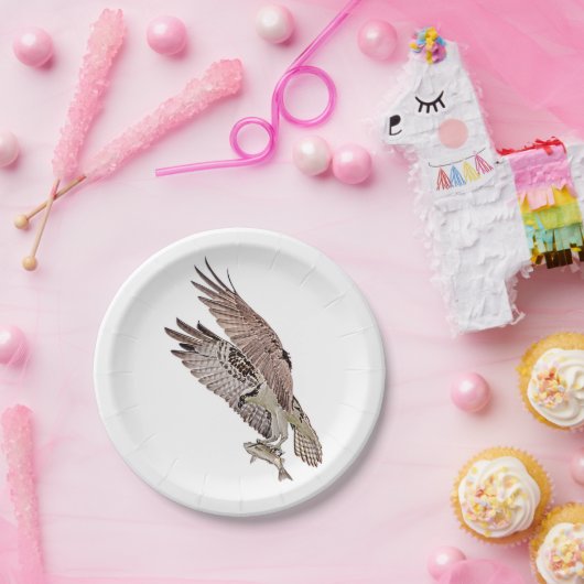 Osprey mit einem Fisch Pappteller (Party)