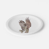 Osprey mit einem Fisch Pappteller (Schrägansicht)