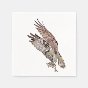 Osprey mit einem Fisch Serviette