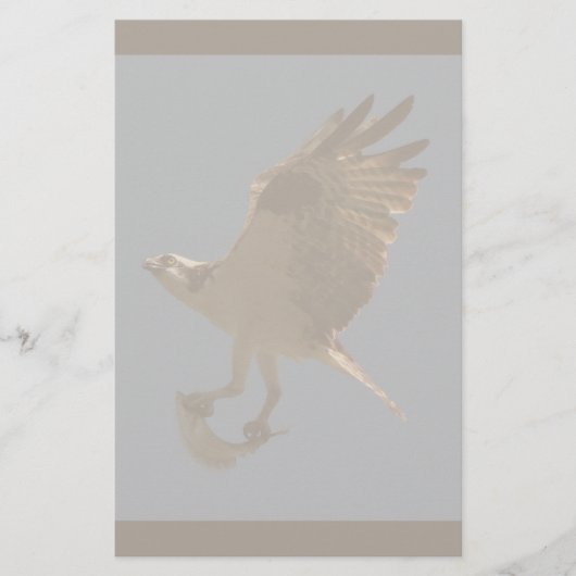Osprey mit Fisch-Briefpapier Briefpapier (Vorderseite)