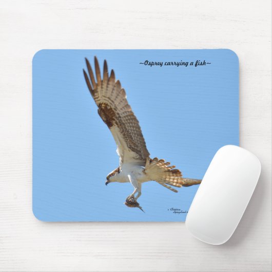 Osprey mit Fisch Mousepad (Mit Mouse)