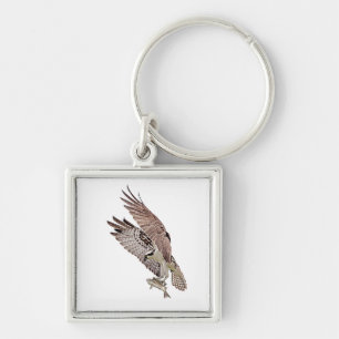 Osprey mit Fisch Schlüsselanhänger