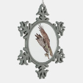 Osprey mit Fisch Schneeflocken Zinn-Ornament (Links)