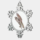 Osprey mit Fisch Schneeflocken Zinn-Ornament (Rechts)