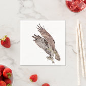Osprey mit Fisch Serviette (Beispiel)