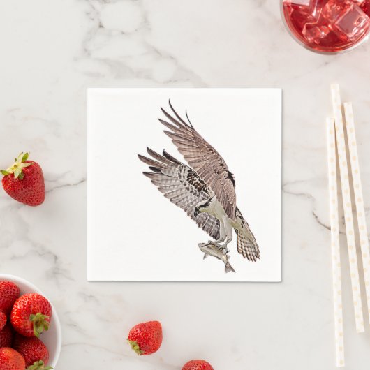 Osprey mit Fisch Serviette (Beispiel)
