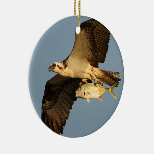 Osprey mit Fischen Keramikornament (Rechts)