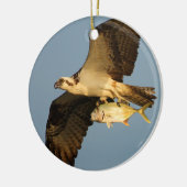 Osprey mit Fischen Keramikornament (Links)