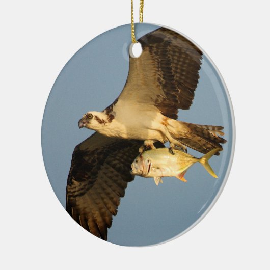 Osprey mit Fischen Keramikornament (Links)