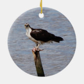 Osprey mit Fischverzierung Keramikornament (Hinten)