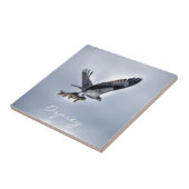 Osprey mit Walleye Fish HDR-Foto Fliese (Seite)