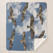 Osprey-Parade im Himmel Sherpa-Vlies-Decke Sherpadecke (Vorderseite)