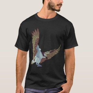 Osprey Pixel Art â€“ Fliegende Raubvogel-Illustrat T-Shirt