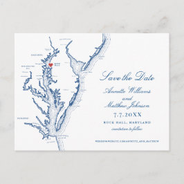 Osprey Point Inn Rock Hall MD Save the Date Ankündigungspostkarte