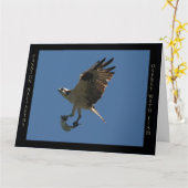 Osprey-Vogel-u. Fisch-Geburtstags-Gruß-Karte Karte (Gelbe Blume)