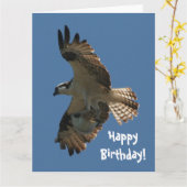 Osprey-Vogel-u. Fisch-Geburtstags-Gruß-Karte Karte (Gelbe Blume)