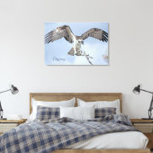 Osprey Wrapped Canvas Leinwanddruck (Insitu (Schlafzimmer))