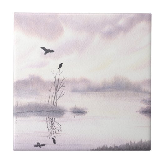 Ospreys bei Dawn Tile Fliese (Vorderseite)