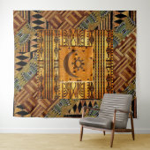 OSRAM NE NSOROMA Tribal Motif Muster Wandteppich (Beispiel (Horizontal))