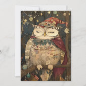 Osric the Owl | Woodland Whimsy Feiertagskarte (Vorderseite)