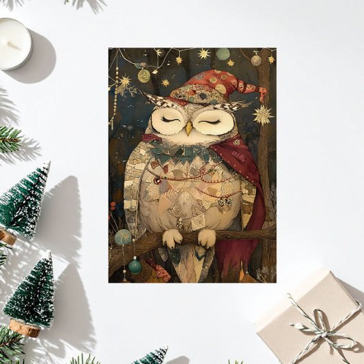 Osric the Owl | Woodland Whimsy Feiertagskarte