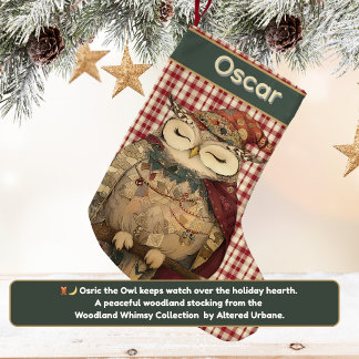 Osric the Owl | Woodland Whimsy Kleiner Weihnachtsstrumpf