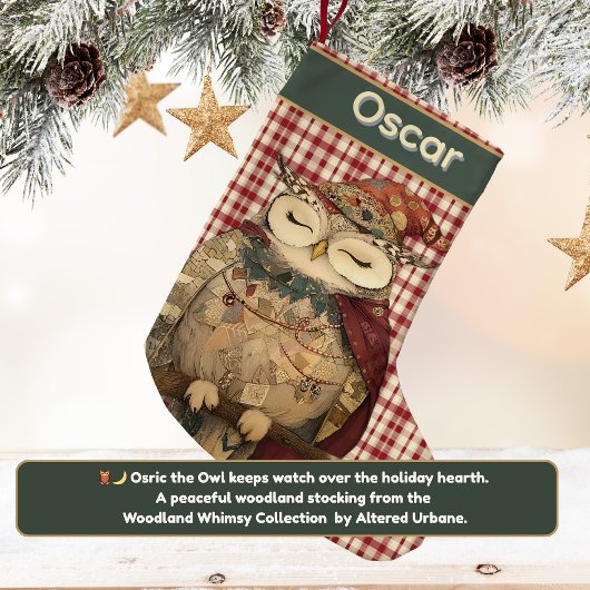 Osric the Owl | Woodland Whimsy  Kleiner Weihnachtsstrumpf