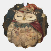 Osric the Owl | Woodland Whimsy Ornament Karte (Vorderseite)