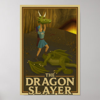 OSRS (Old School RuneScape) Drachenjäger-Sieg Poster