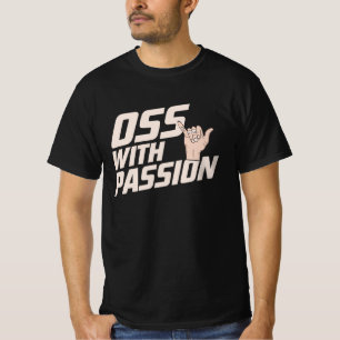 Oss mit Leidenschaft brasilianische Jiu Jitsu Kamp T-Shirt