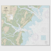 Ossabaw und St. Catherines klingt aukal Geschenkpapier (Flach)