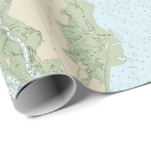 Ossabaw und St. Catherines klingt aukal Geschenkpapier (Rolleneckpunkt)