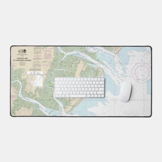 Ossabaw und St. Catherines klingt aukal Schreibtischunterlage (Tastatur & Maus)