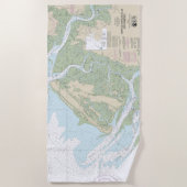 Ossabaw und St. Catherines klingt aukal Strandtuch (Vorderseite)