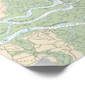 Ossabaw und St Catherines Sounds Chart 11511 Poster (Ecke)