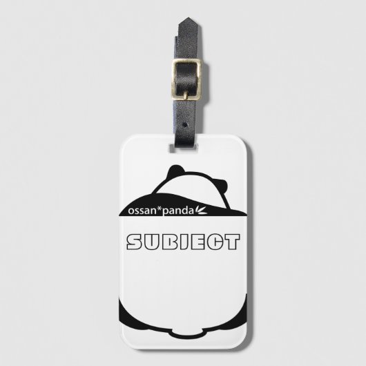 Ossan*Panda Gepäckanhänger (Vorderseite Vertikal)