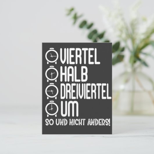 Ossi Ostdeutsche Übersetzung Ossi Viertel Postkarte (Stehend Vorderseite)