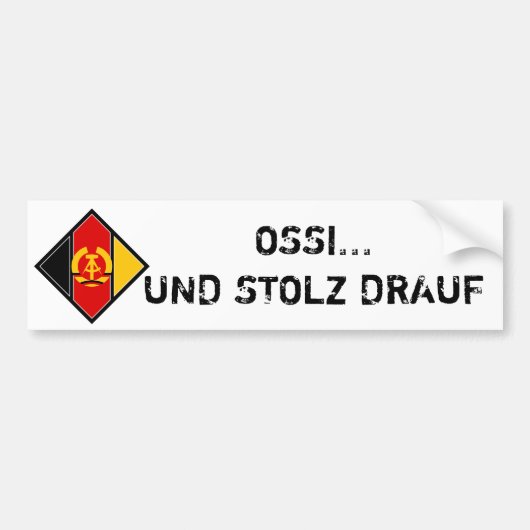 OSSI...UND STOLZ DRAUF AUTOAUFKLEBER (Vorne)