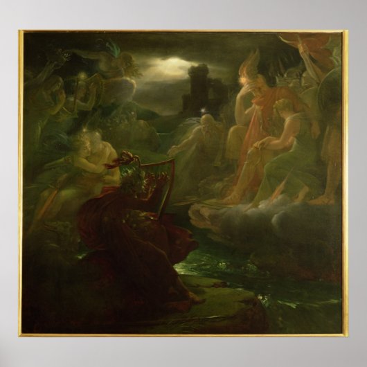 Ossian, der die Geister des Flusses beschwört Poster (Vorne)