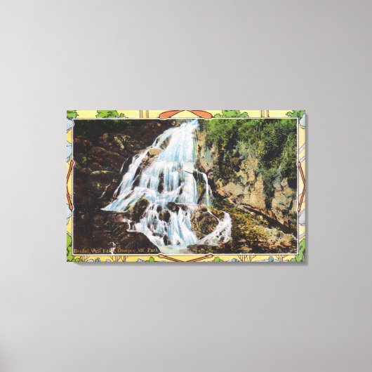 Ossipee Bergpark Aussicht auf Bridal Veil Leinwanddruck (Vorderseite)