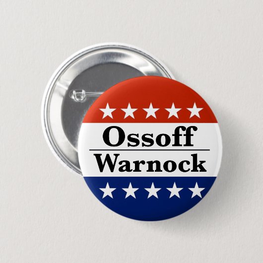 Ossoff Warnock Georgia Runoffs Button (Vorne & Hinten)