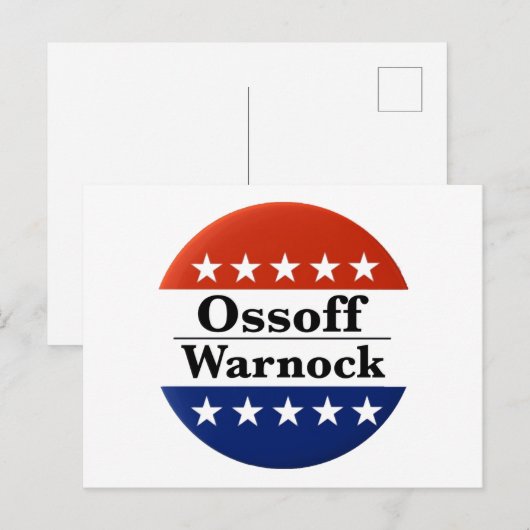 Ossoff Warnock Georgia Runoffs Postkarte (Vorne/Hinten)