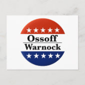 Ossoff Warnock Georgia Runoffs Postkarte (Vorderseite)