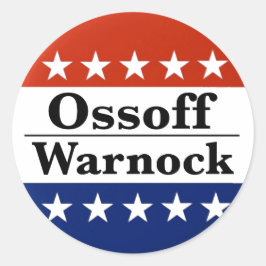 Ossoff Warnock Georgia Runoffs Runder Aufkleber