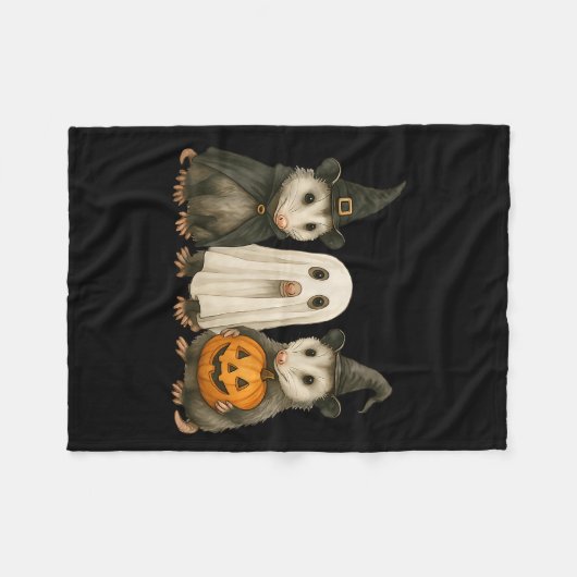 Ossum Halloween Ssum Witch Ghost Pumpkin Fleecedecke (Vorderseite (Horizontal))
